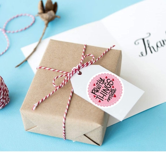 50 Ct 2x2" RESTOCKED  Pretty Things Inside Stickers. Small Business Than… - Picture 4 of 8